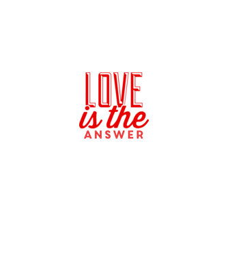 love in answer model negru pe tricou