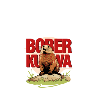 BOBER model alb pe tricou