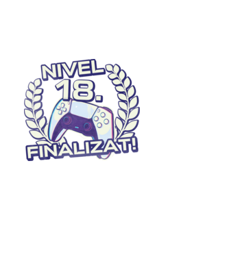Nivel 18 finalizat! model negru pe tricou