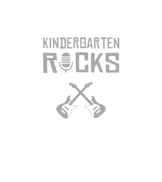 Kindergarten rocks model negru pe tricou