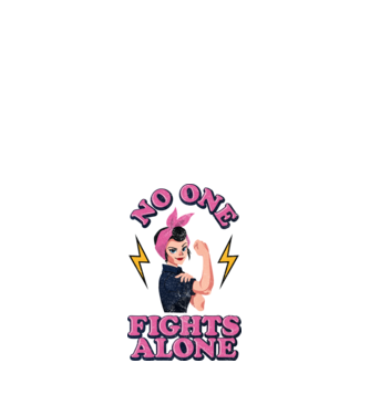 No one fights alone pinup texture model alb pe tricou