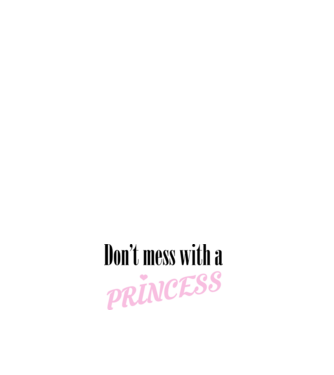 Princess model negru pe tricou