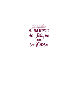 nu am nevoie de terapie, doar să citesc model alb pe tricou