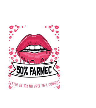 Sunt născută în aprilie - 50% farmec - 40% nebunii și umor - Restul de 10% nu vrei să-l cunoști model alb pe tricou