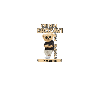 Teddy cel cool Martie model negru pe tricou