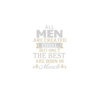 All men created equal but only the beat are born in march model albastru jeanși pe tricou