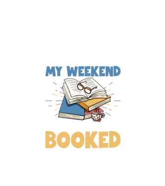 My weekend booked model negru pe tricou