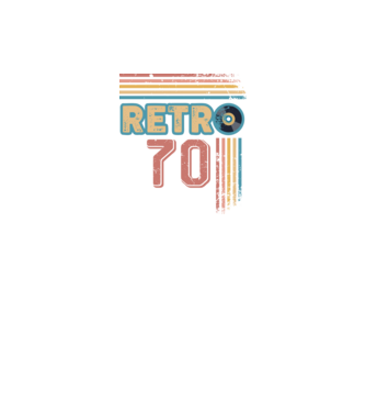 Retro 70 Birthday model alb pe tricou