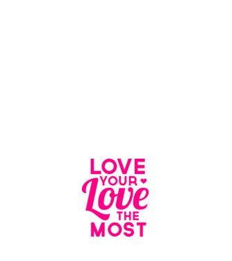 love most model alb pe tricou