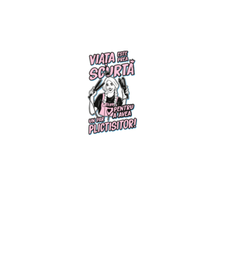 viata este prea scurta pentru a avea un par plictisitor model turcoaz pe tricou