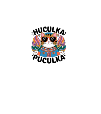 Huculka Puculka pisică 3 model roz deschis pe tricou
