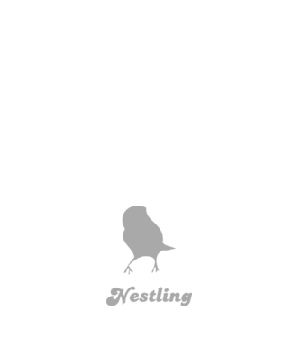 Nestling model alb pe tricou