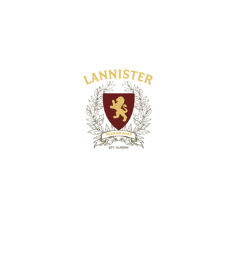 Lannister model alb pe tricou