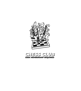 chess club model gri pe tricou