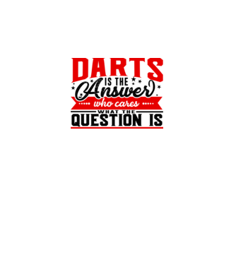 Sport is the answer DARTS model alb pe tricou