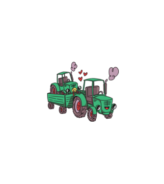 TRACTOR model negru pe tricou