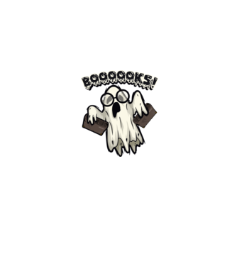 Spooky boookworm model albastru jeanși pe tricou
