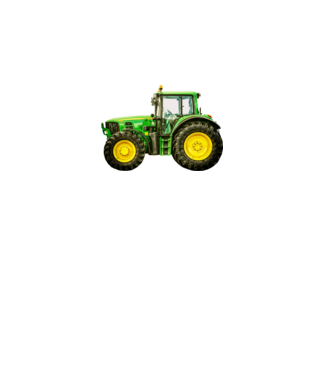 TRACTOR model alb pe tricou
