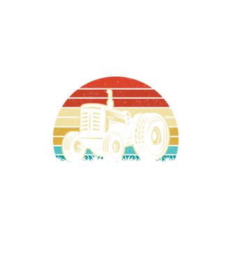 TRACTOR model alb pe tricou