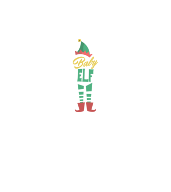 Elf family baby model alb pe tricou