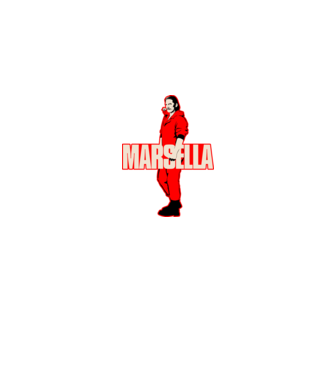 mareille la casa de papel model albastru jeanși pe tricou
