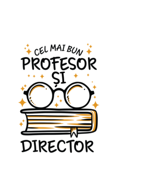 Cel mai profesor director model alb pe tricou