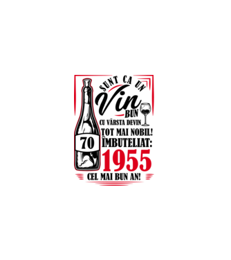 Un Vin Bun 1955 - Alb model alb pe tricou