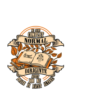 nu sunt complet normal - sunt diriginte acest job nu poate fi făcut altfel! model alb pe tricou