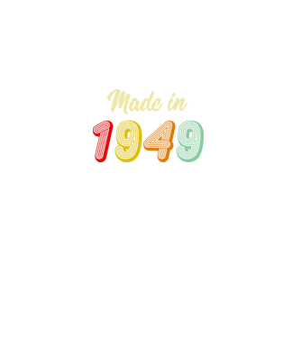 made in 1949 retro model negru pe tricou