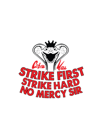 Strike first strike hard logo model alb pe tricou