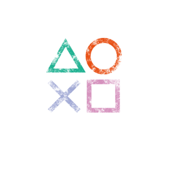 PlayStation icon model turcoaz pe tricou