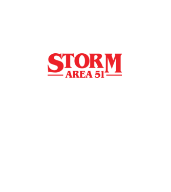 storm area 51 stranger model negru pe tricou
