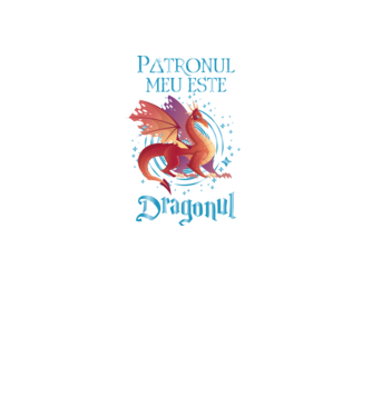 Patronul meu este DRAGONUL model verde neon pe tricou