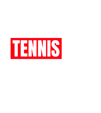 TENNIS HERO model negru pe tricou
