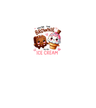Brownie to my Ice Cream model nisipiu pe tricou