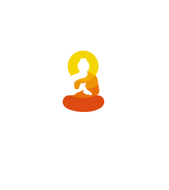 Călugăr meditator model negru pe tricou