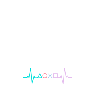 Playstation Symbols EKG model alb pe tricou
