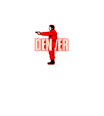 denver la casa de papel model negru pe tricou
