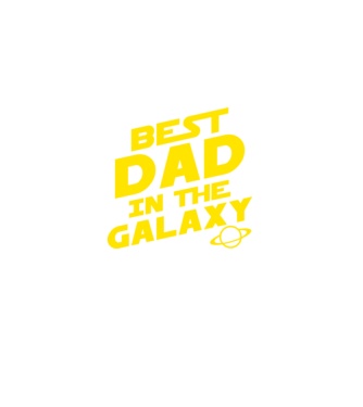 Best dad in the galaxy model negru pe tricou