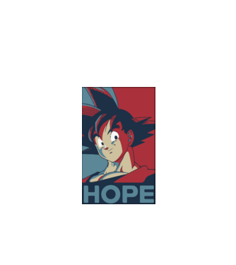 goku hope dragonball model negru pe tricou