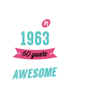 MADE IN 1963 model negru pe tricou