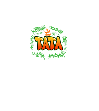 Graffiti tata model negru pe tricou