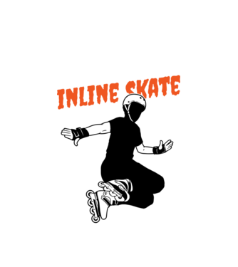 TR inlineskate model alb pe tricou