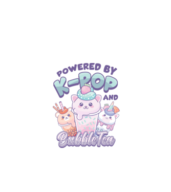 K-POP BUBBLE TEA model alb pe tricou