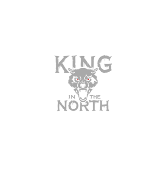 King In The Noth model negru pe tricou