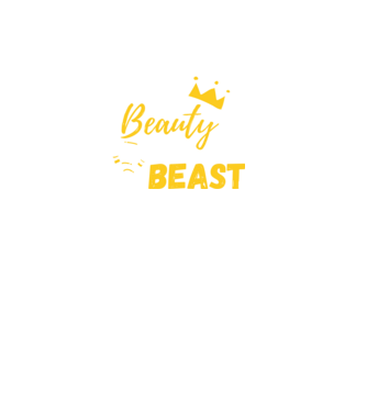 Wake Up Beauty Time To Beast model negru pe tricou