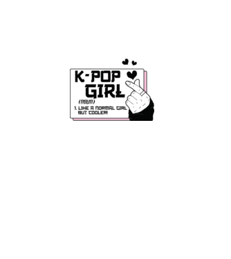 K-POP FANGIRL model alb pe tricou