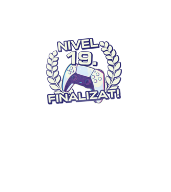 Nivel 19 finalizat! model turcoaz pe tricou