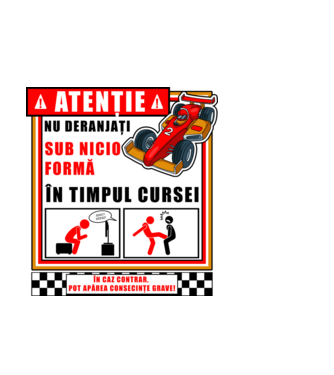 atenție model negru pe tricou