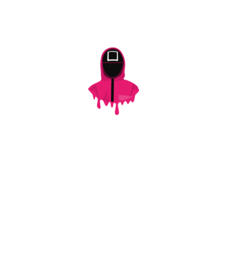 squid game square model negru pe tricou
